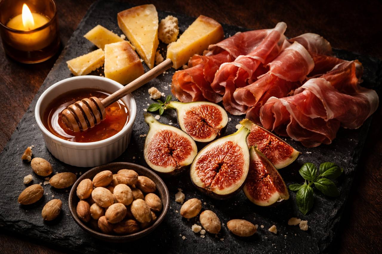 Hot Honey Cheese Board