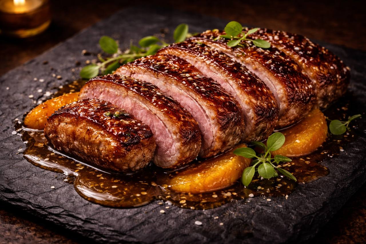 Seared Duck Breast with Hot Honey and Orange